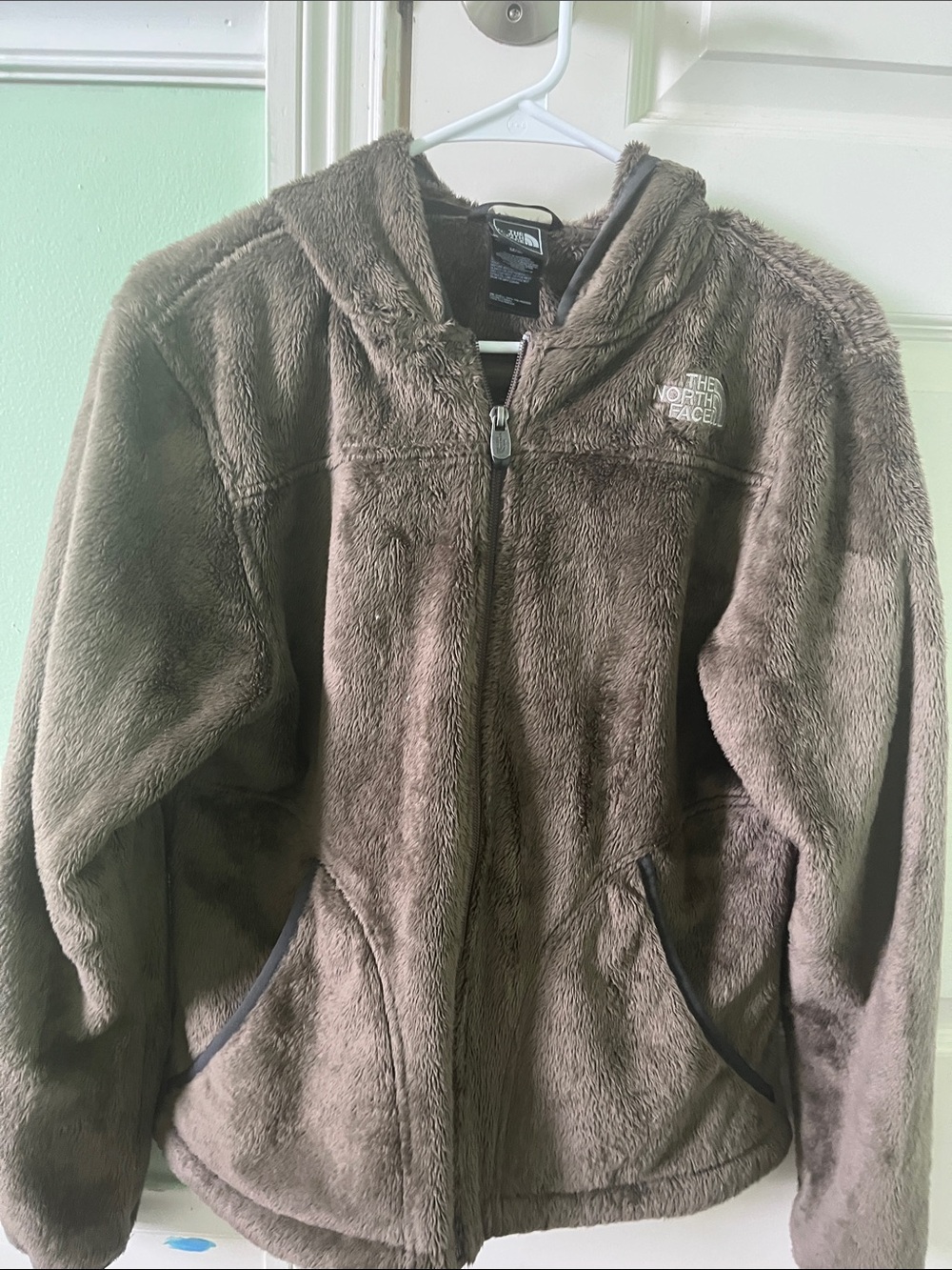 The North Face women Brown Plush Hooded Jacket